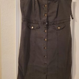 Ash black jean dress